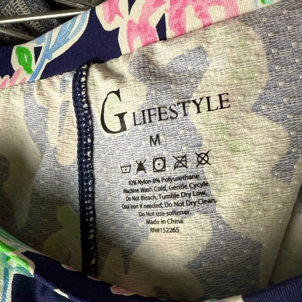 G Lifestyle Navy Blue Nautical Turtle Coral Reef Athletic Golf Skort - Picture 5 of 5